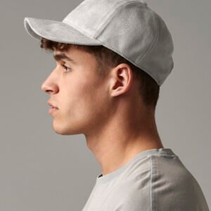 Faux suede 6-panel cap