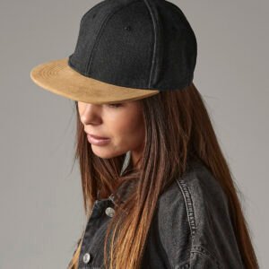 Suede peak snapback