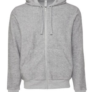Unisex sueded fleece full-zip hoodie