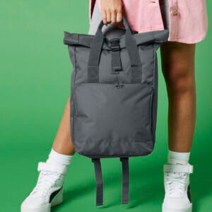 Twin handle roll-top backpack
