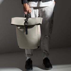 Matte PU rolltop backpack